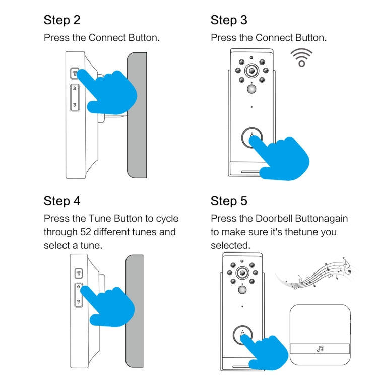 B10 52 Chimes 110dB Doorbell Receiver Low Power Consumption Home Door Tools, EU Plug, AC 90-260V, B10 Black EU Plug, B10 White EU Plug B10 52 Chimes 110dB Doorbell Receiver Low Power Consumption Home Door Tools, EU Plug, AC 90-260V, B10 Black EU Plug, B10 White EU Plug